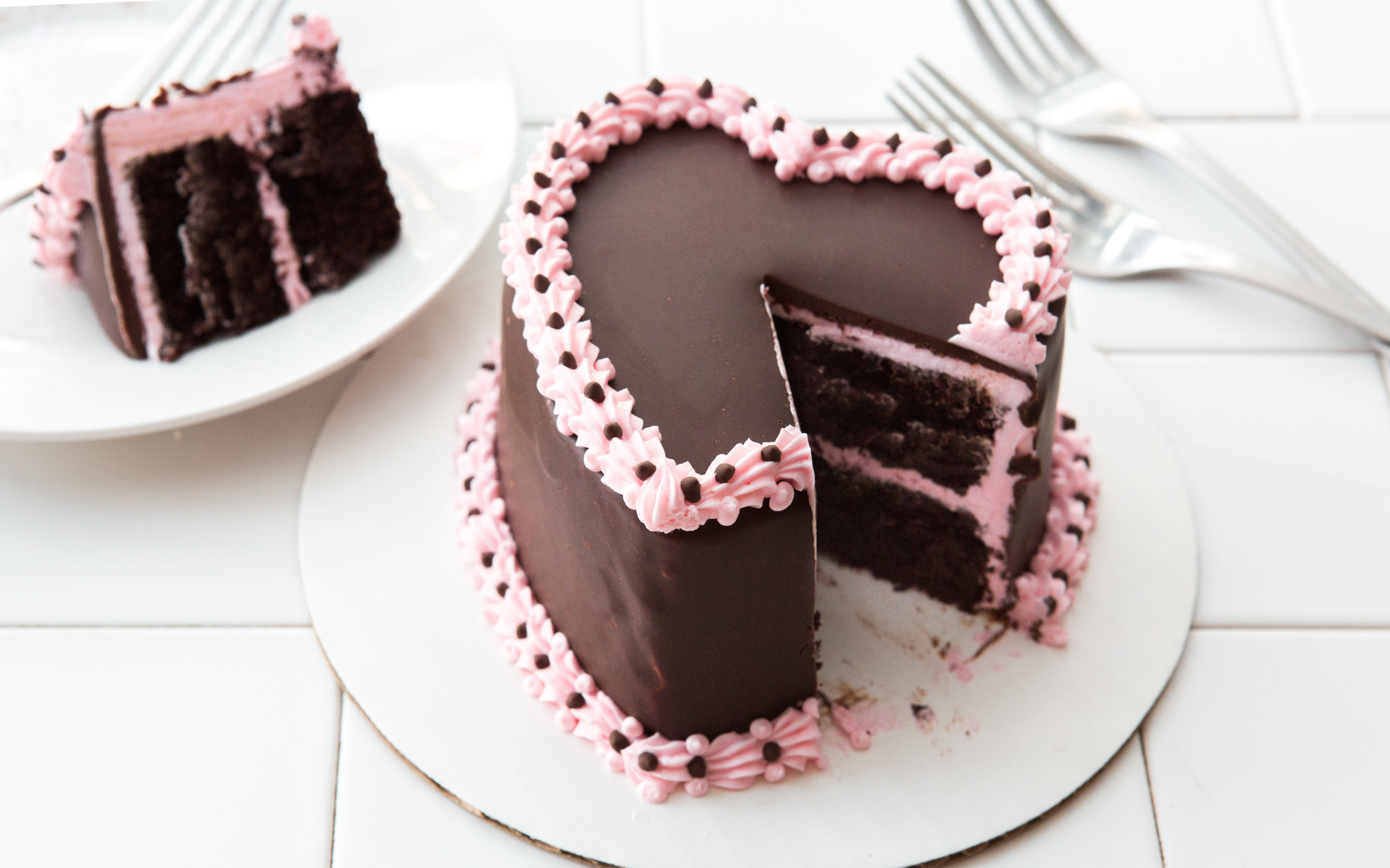 Heart Shaped Dark Chocolate Ganache Cake Little Bee Baking