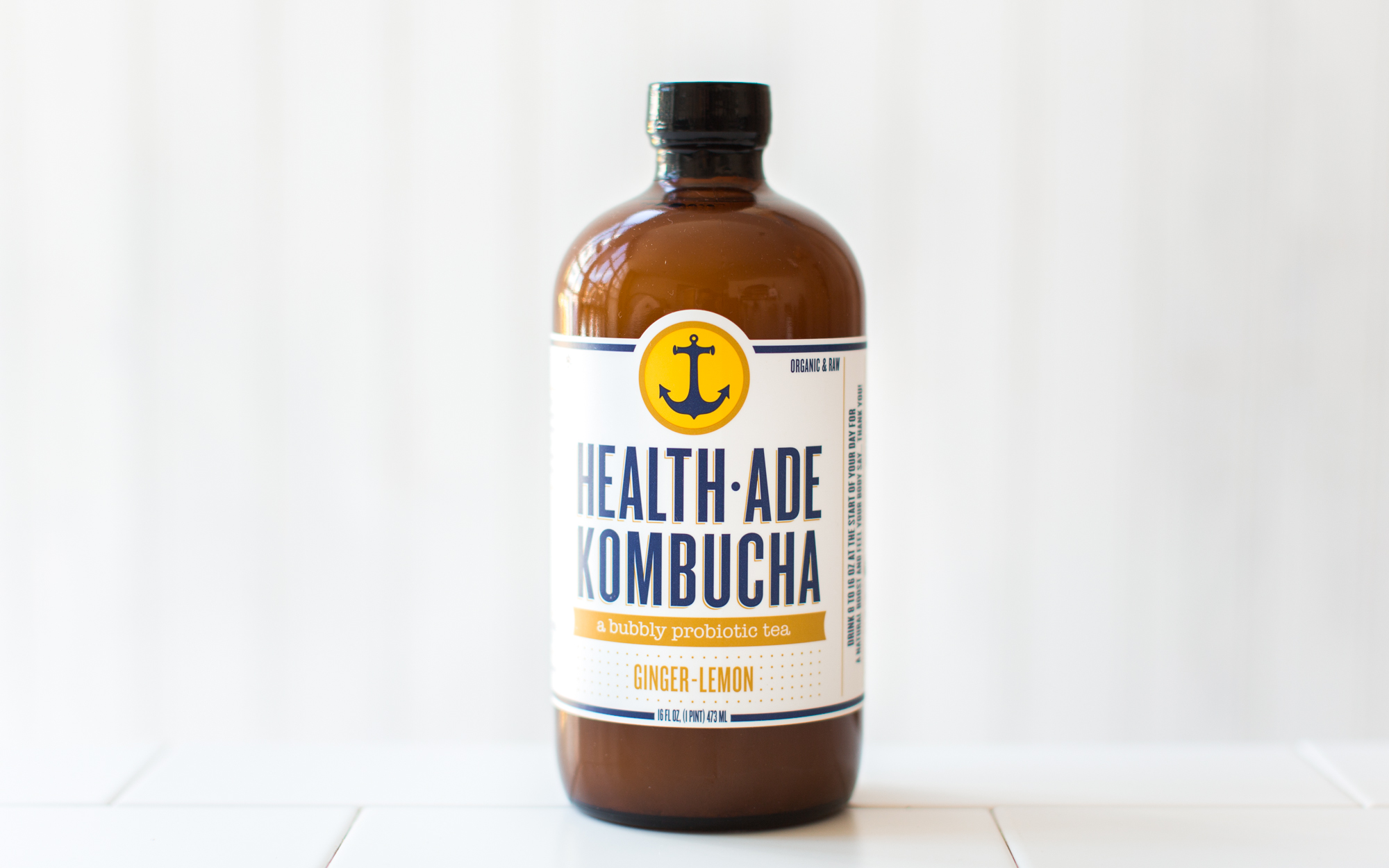 Ginger Lemon Kombucha HealthAde Kombucha SF Bay Good Eggs