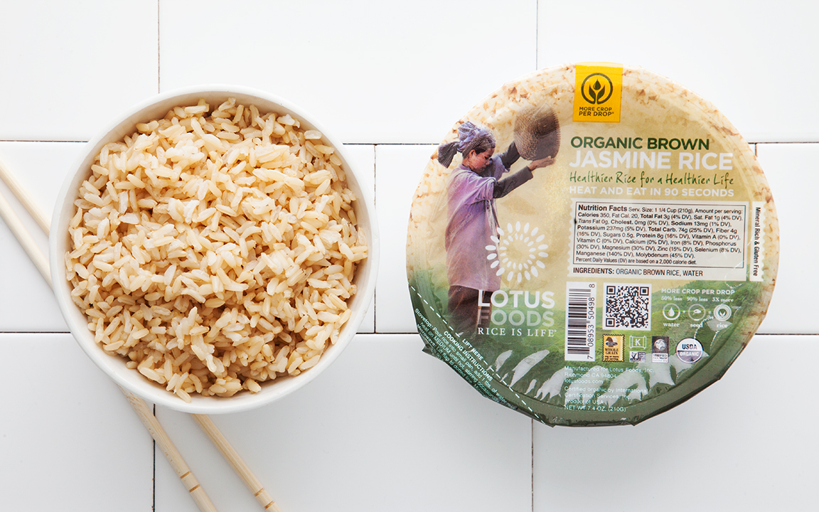 Organic Brown Jasmine Rice Bowl Lotus Foods SF Bay Good Eggs