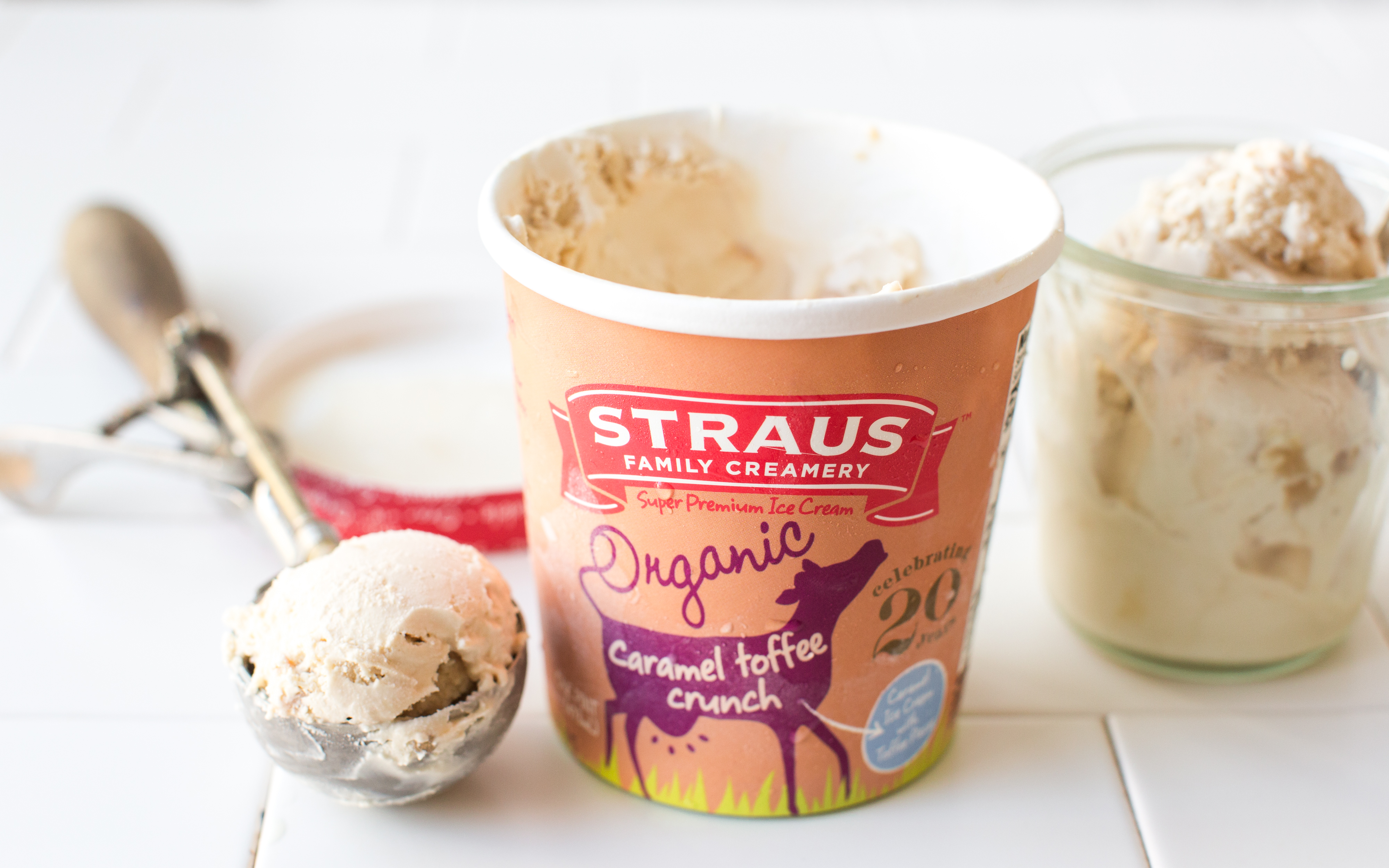 Organic Caramel Toffee Crunch Ice Cream Straus Family Creamery SF