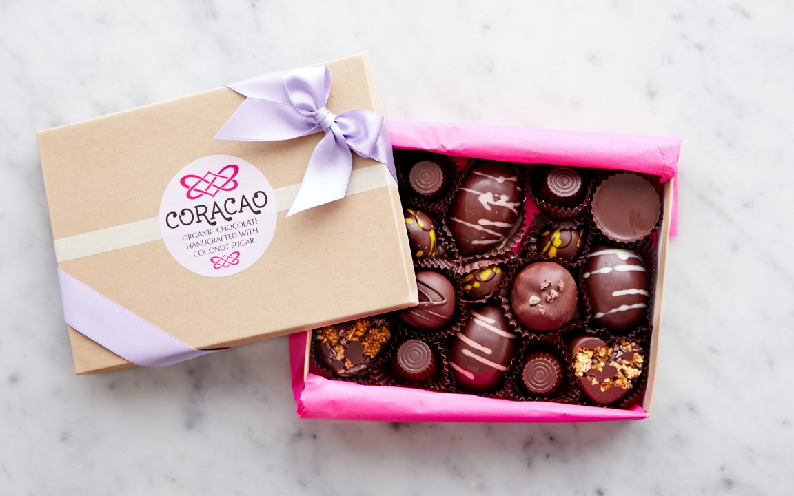 Organic Vegan Large Easter Gift Box Coracao Confections Sf