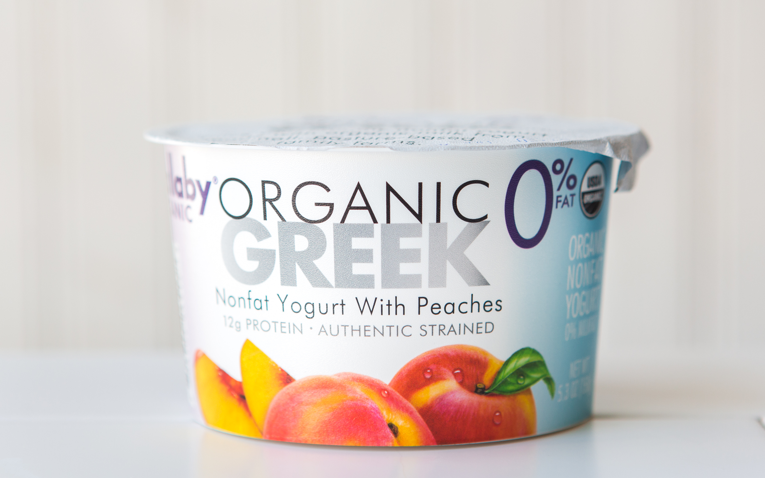 Organic Nonfat Peach Greek Yogurt Wallaby Organic SF Bay Good Eggs