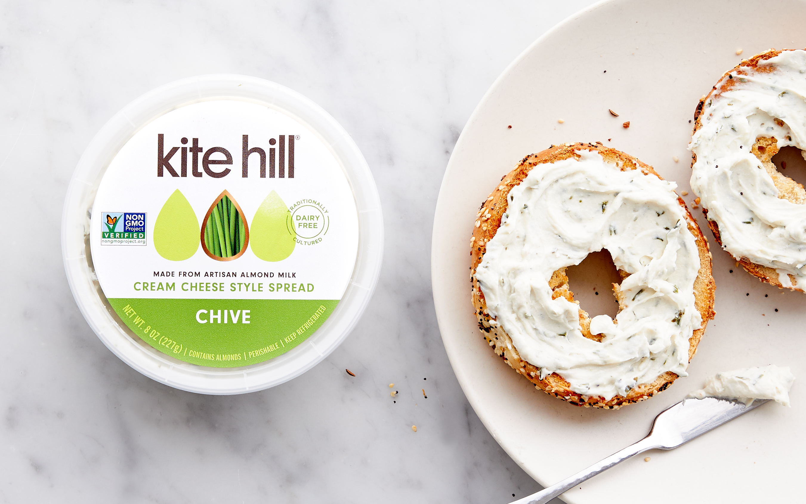 Vegan Chive Cream Cheese Style Spread Kite Hill SF Bay Good Eggs