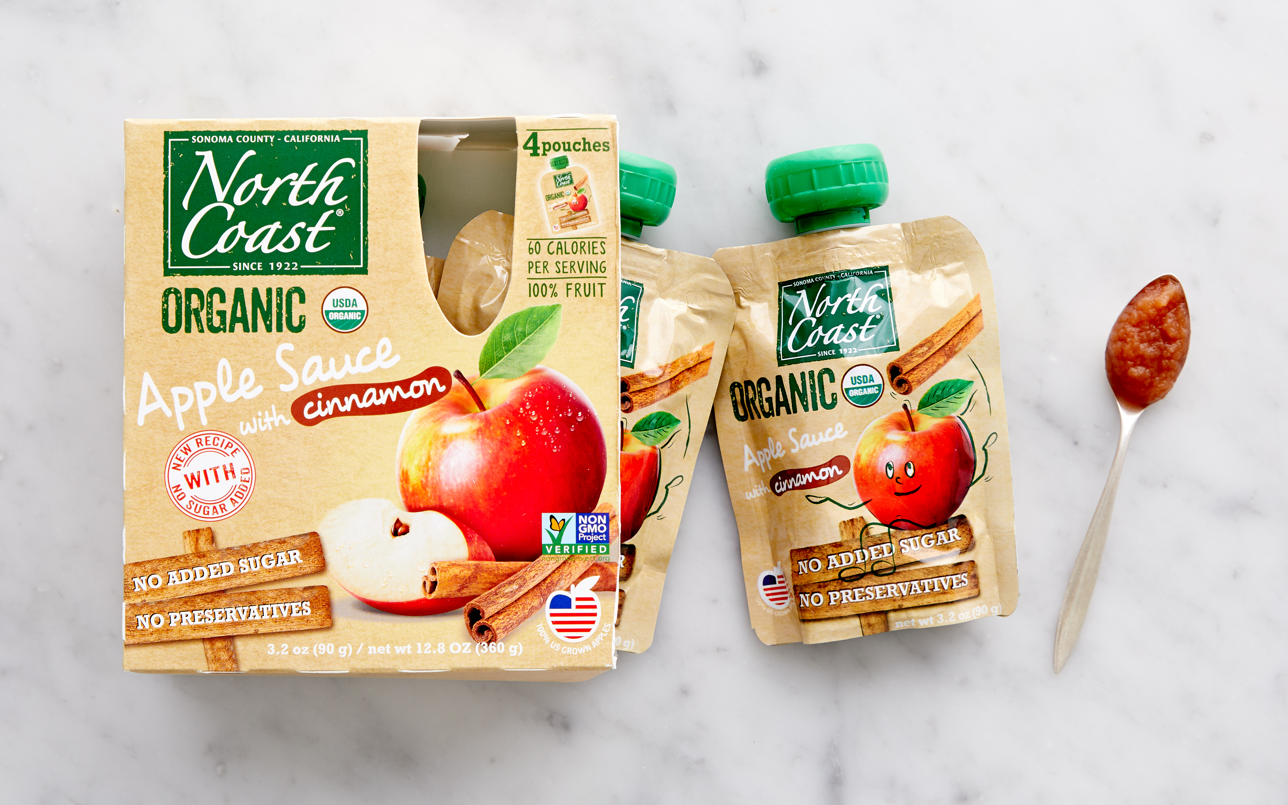 Organic Cinnamon Applesauce Pouches North Coast Sf Bay