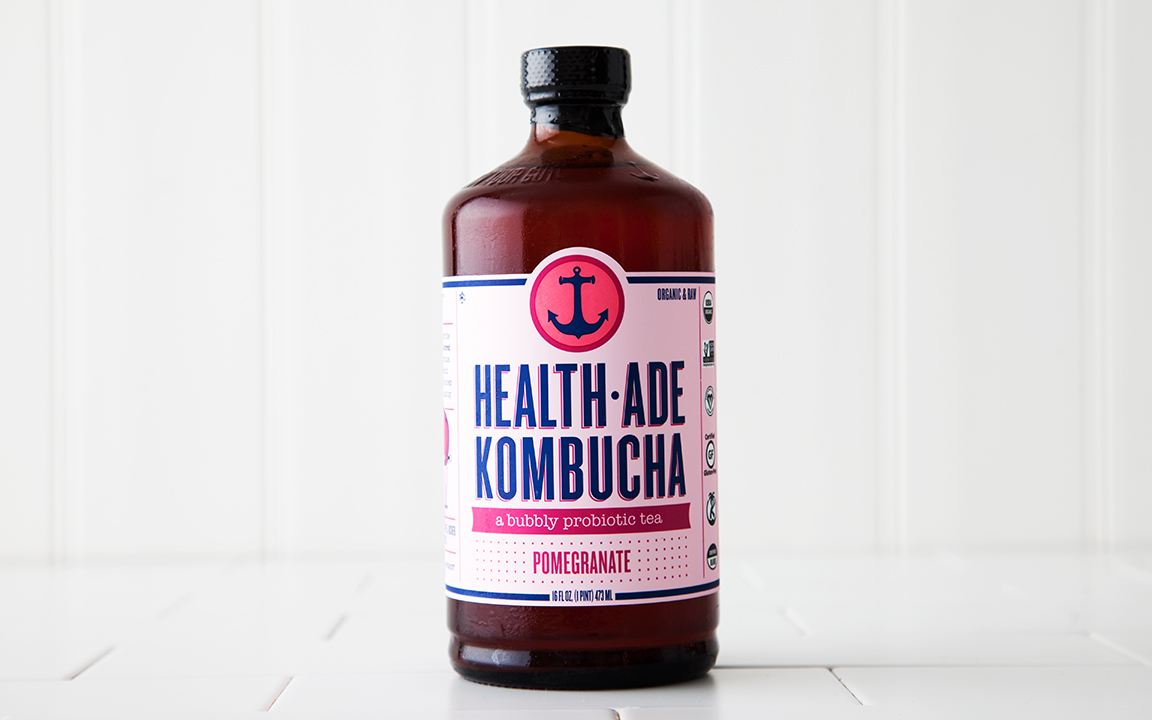Organic Pomegranate Kombucha HealthAde Kombucha SF Bay Good Eggs