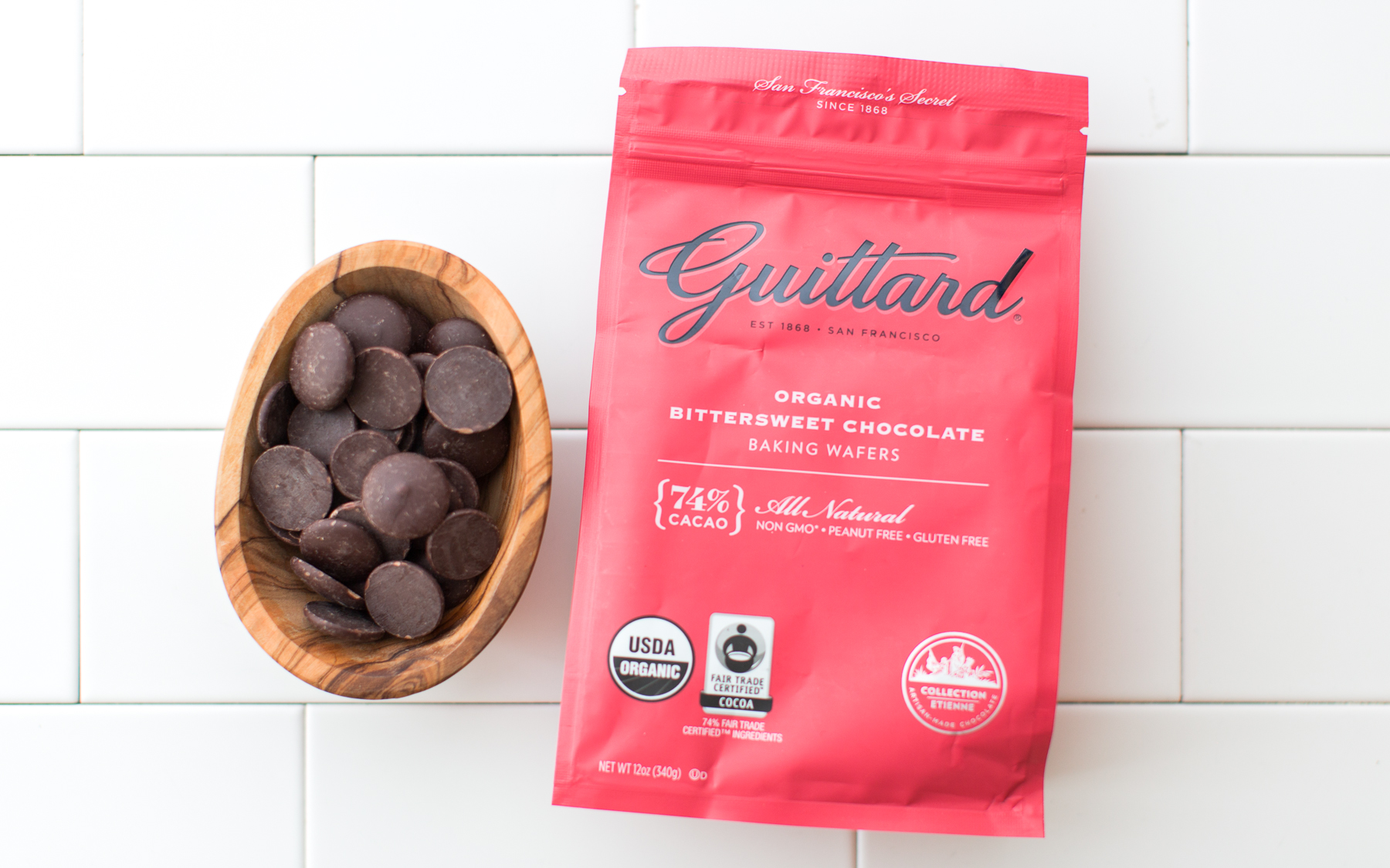 Organic Bittersweet Chocolate Baking Wafers Guittard Chocolate