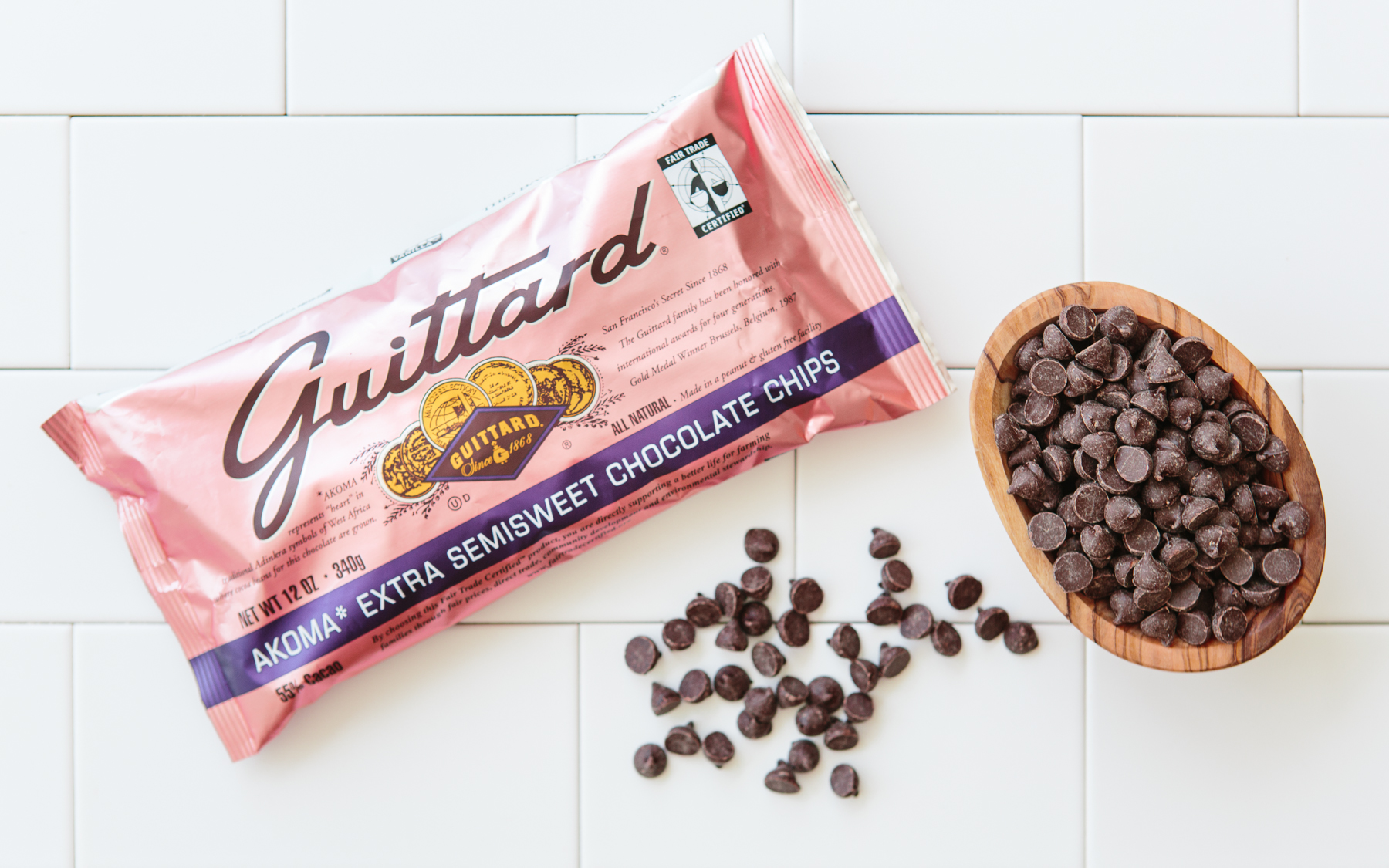 Akoma Extra Semisweet Chocolate Chips Guittard Chocolate Company SF