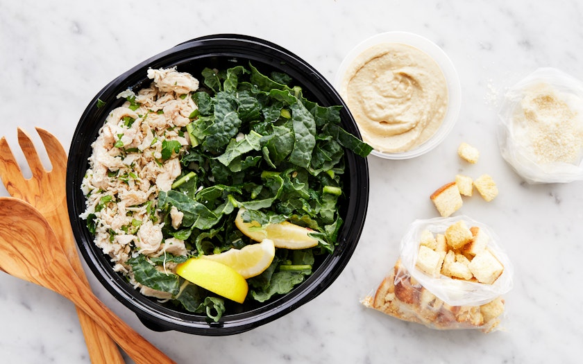 Large Chicken Kale Caesar Salad Good Eggs Kitchen Sf Bay