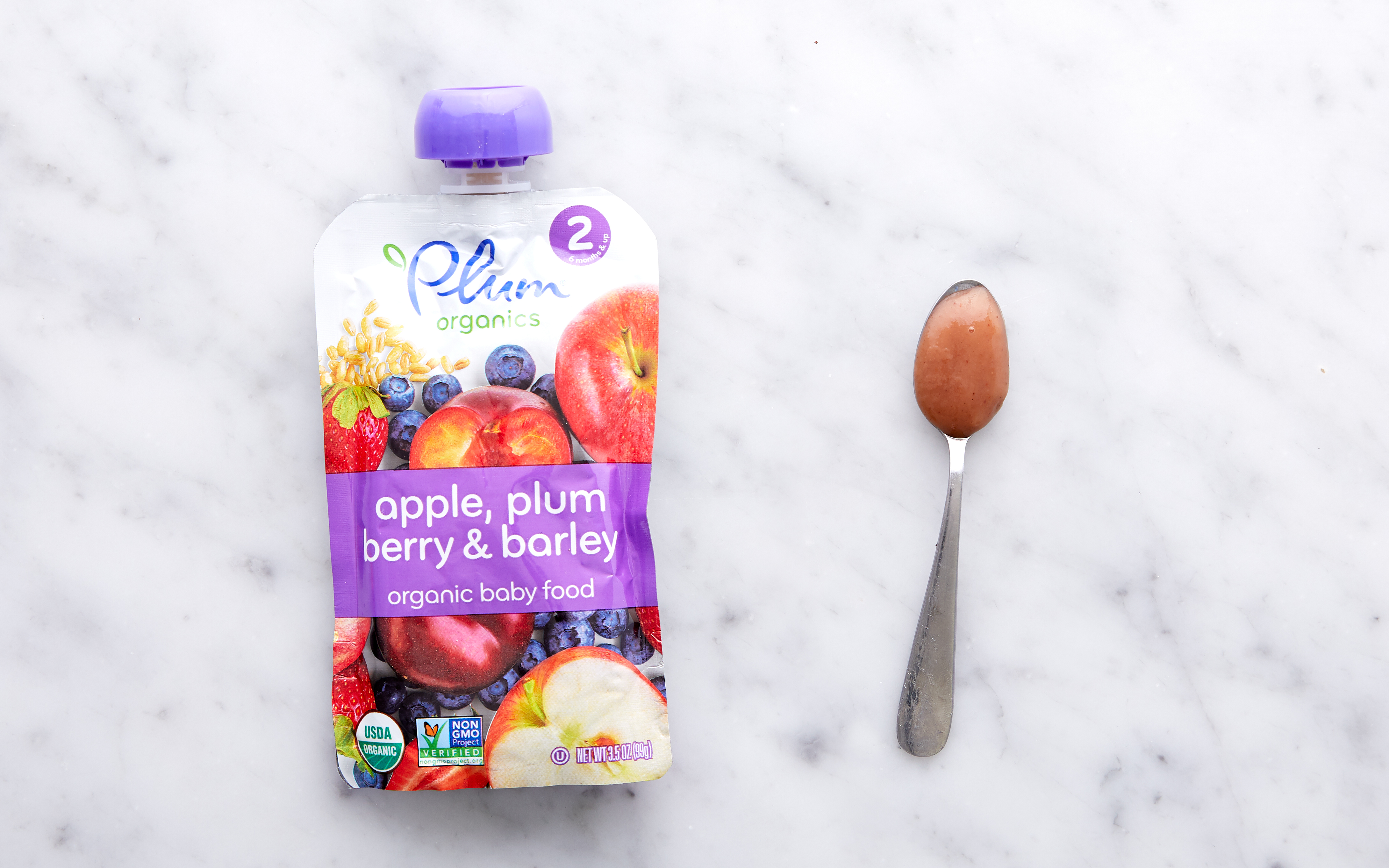 Organic Apple Plum Berry Barley Baby Food 6 Mos Plum